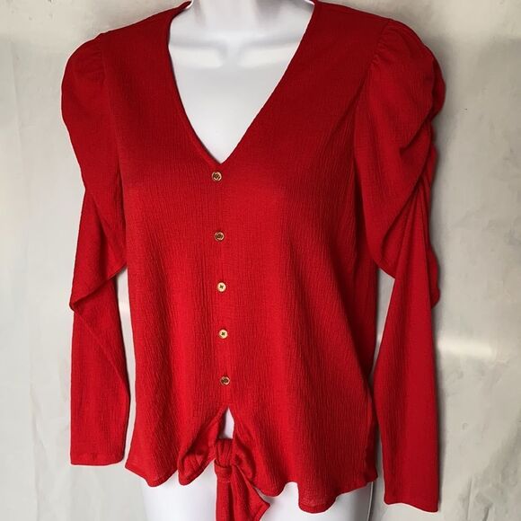 Michael Kors Tops - Michael Kors ladies red blouse size XS NEW